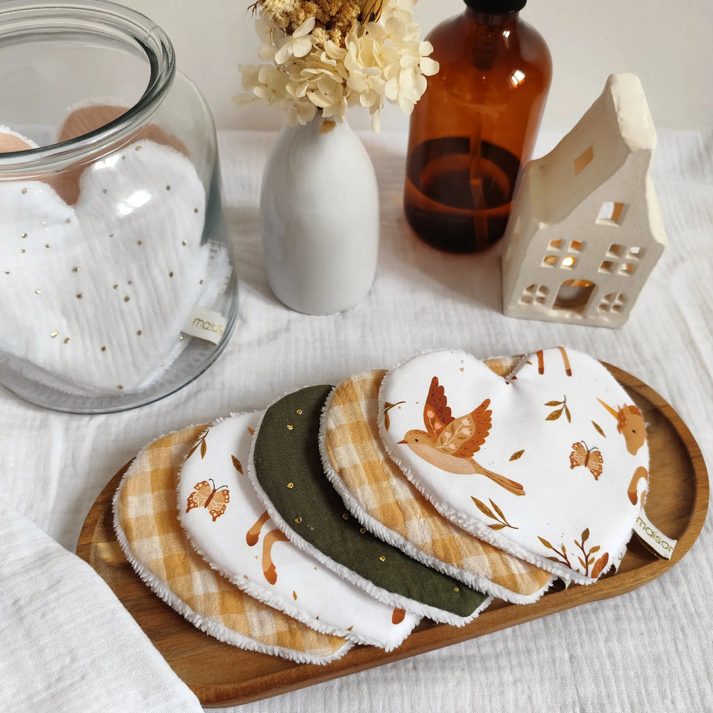 Les lingettes cœurs lavables - Maison Loëlie
