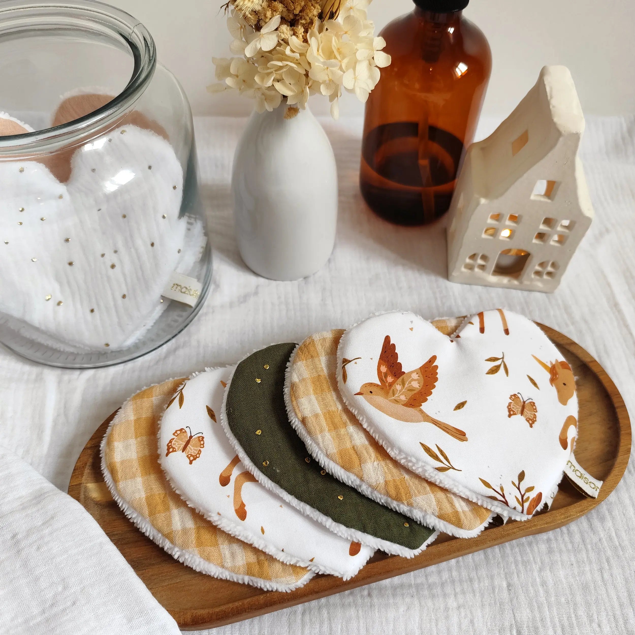 Les lingettes cœurs lavables - Maison Loëlie