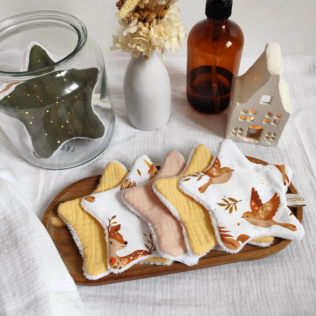 Les lingettes étoiles lavables - Maison Loëlie