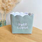 Duo panière et lingettes lavables étoiles